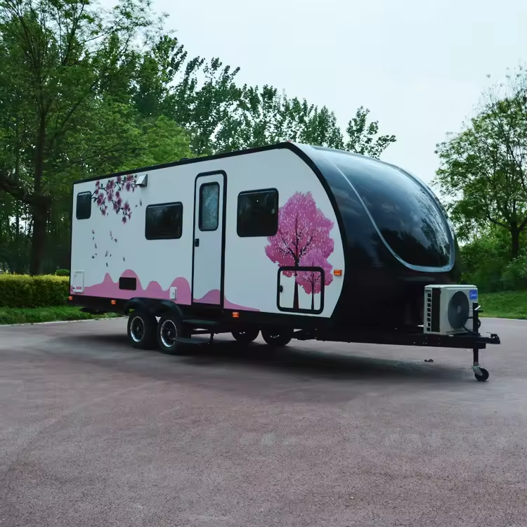 New thermal prefabricated luxury event trailer wheel living room portable building caravan